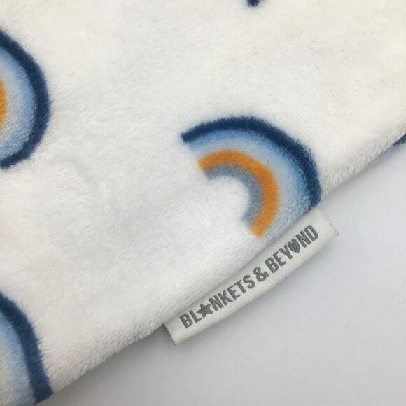 Blankets & Beyond Baby Lovey White Rainbow Bunny Rabbit No Face Plush Boy Girl - Picture 3 of 7